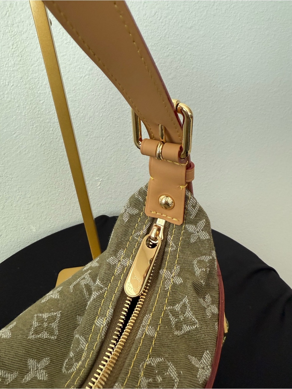 LV Olive green denim shoulder bag - Picture 5 of 12